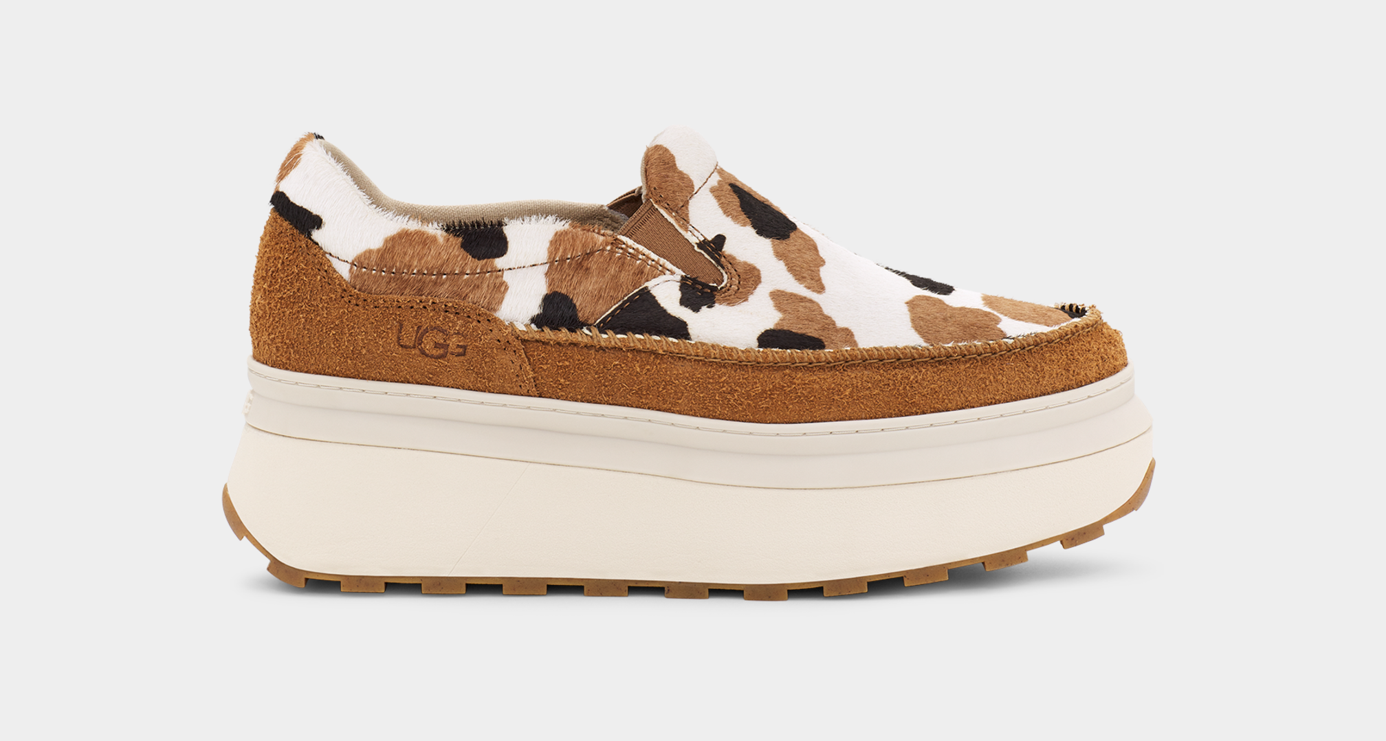 Marin Slip On Cow Print Platform UGG