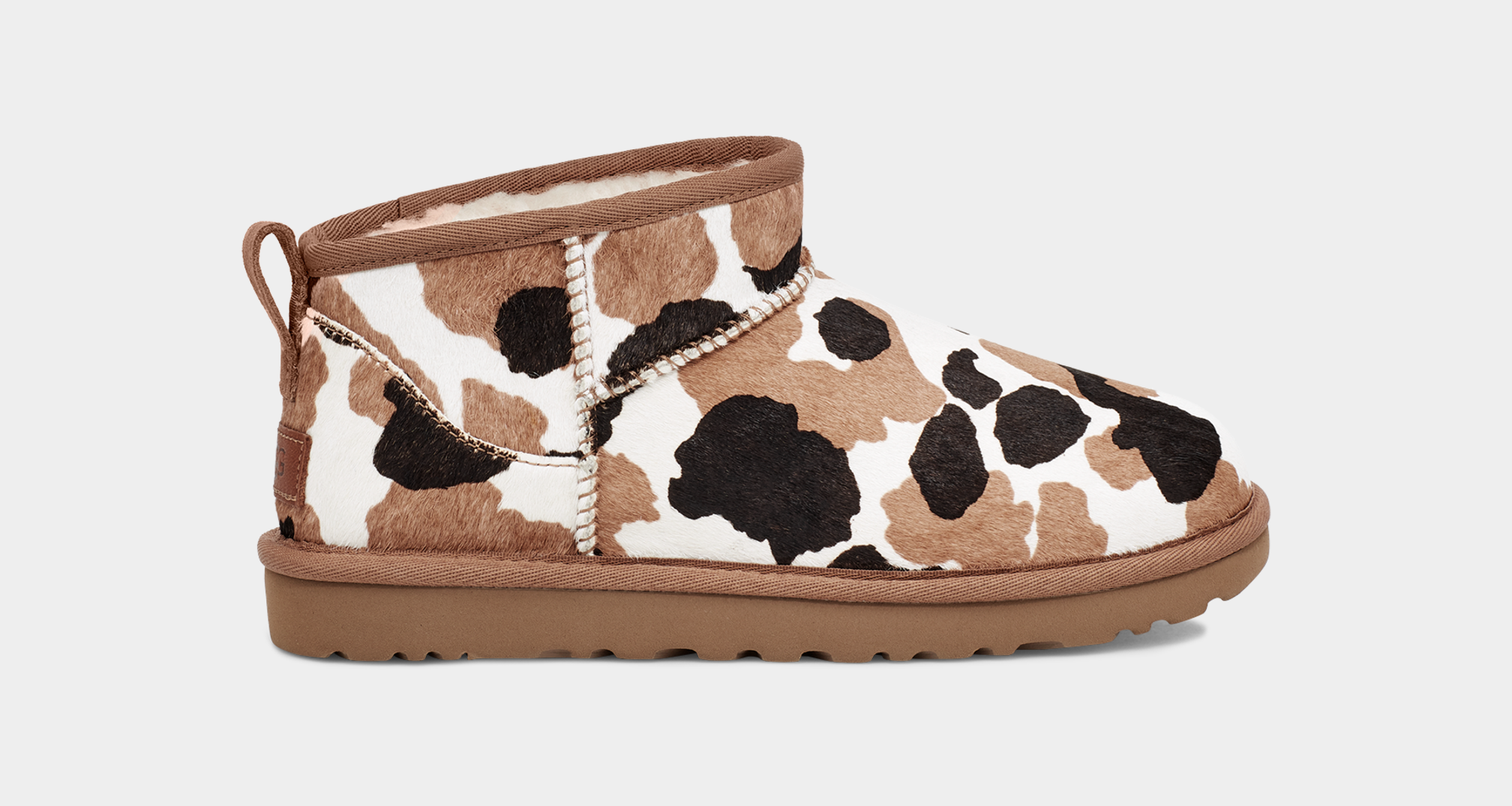 Cow shop print uggs