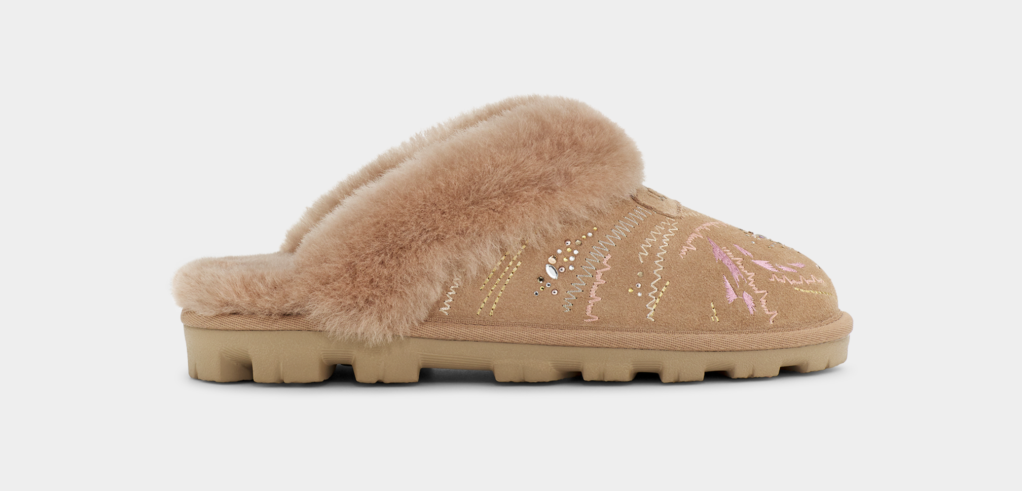 Gold ugg hot sale slippers