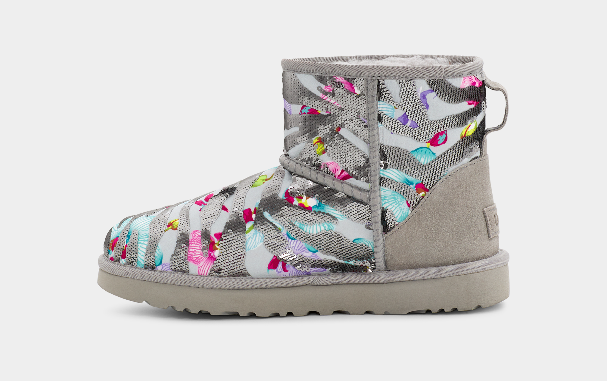 Ugg top floral boots