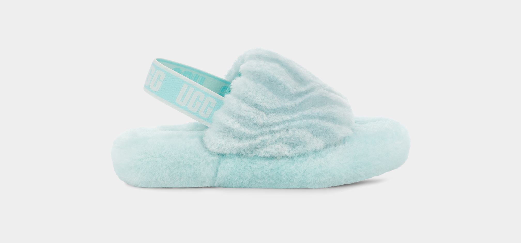 Clear water clearance blue ugg slides