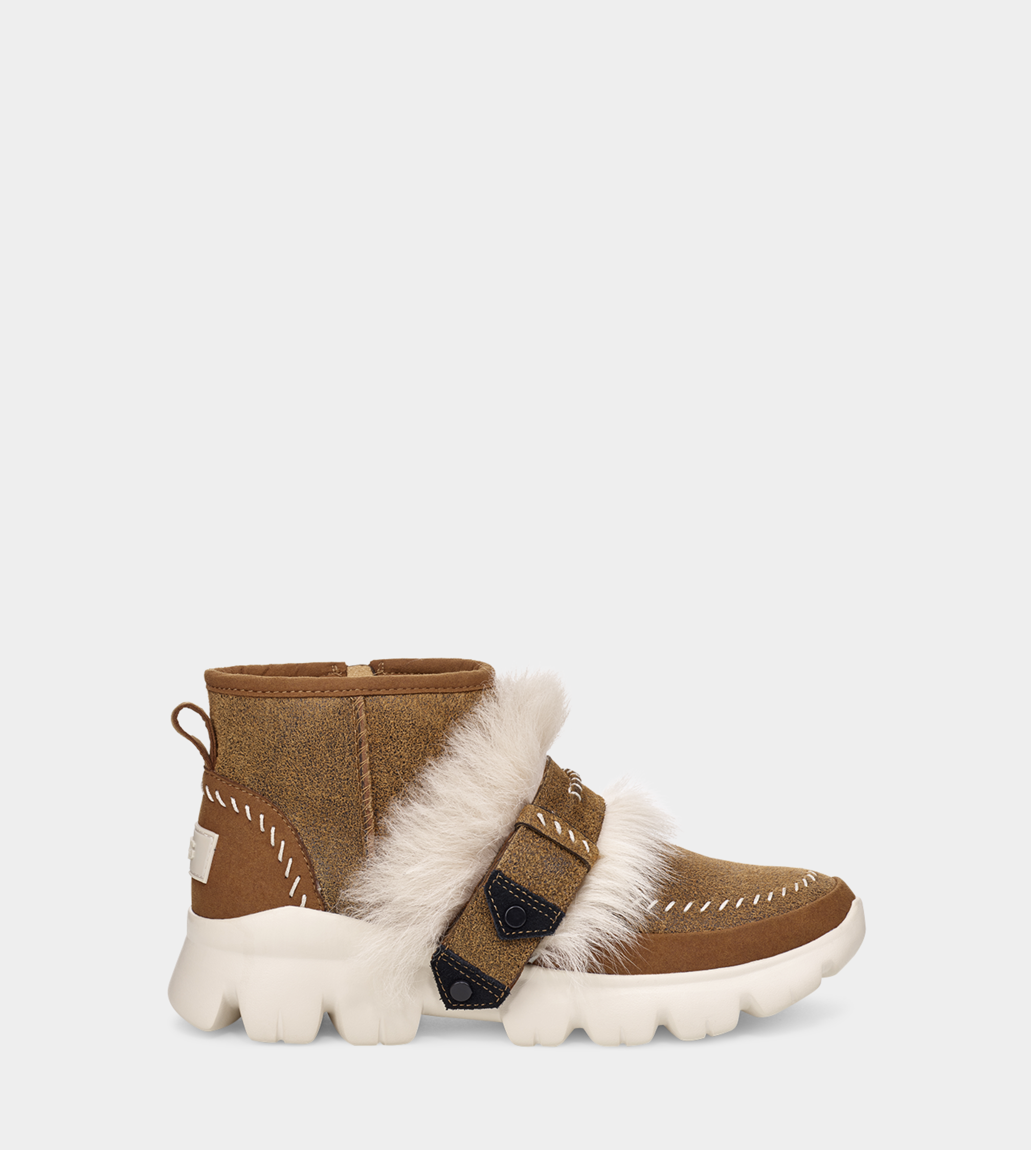 Ugg fluff top punk boot