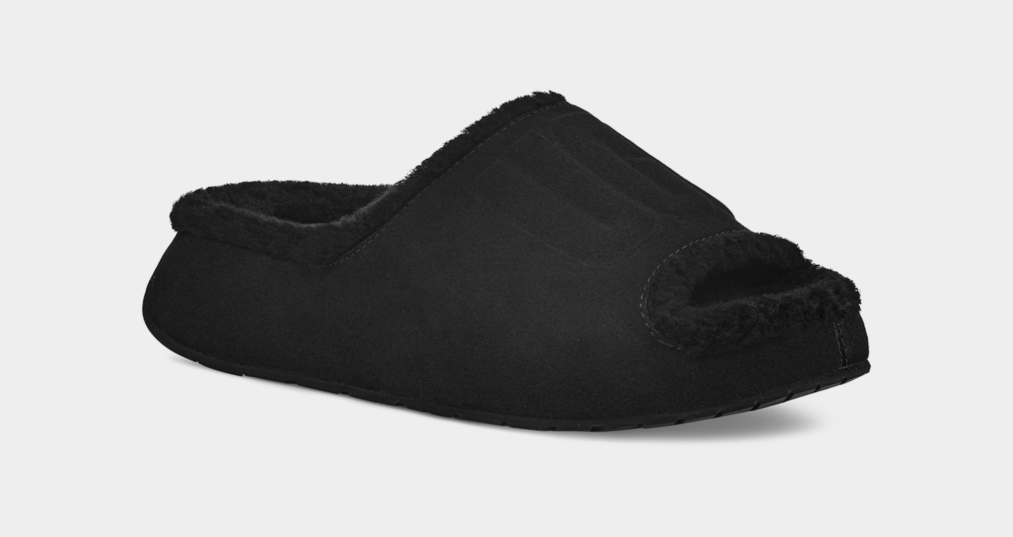 Black ugg best sale slides women
