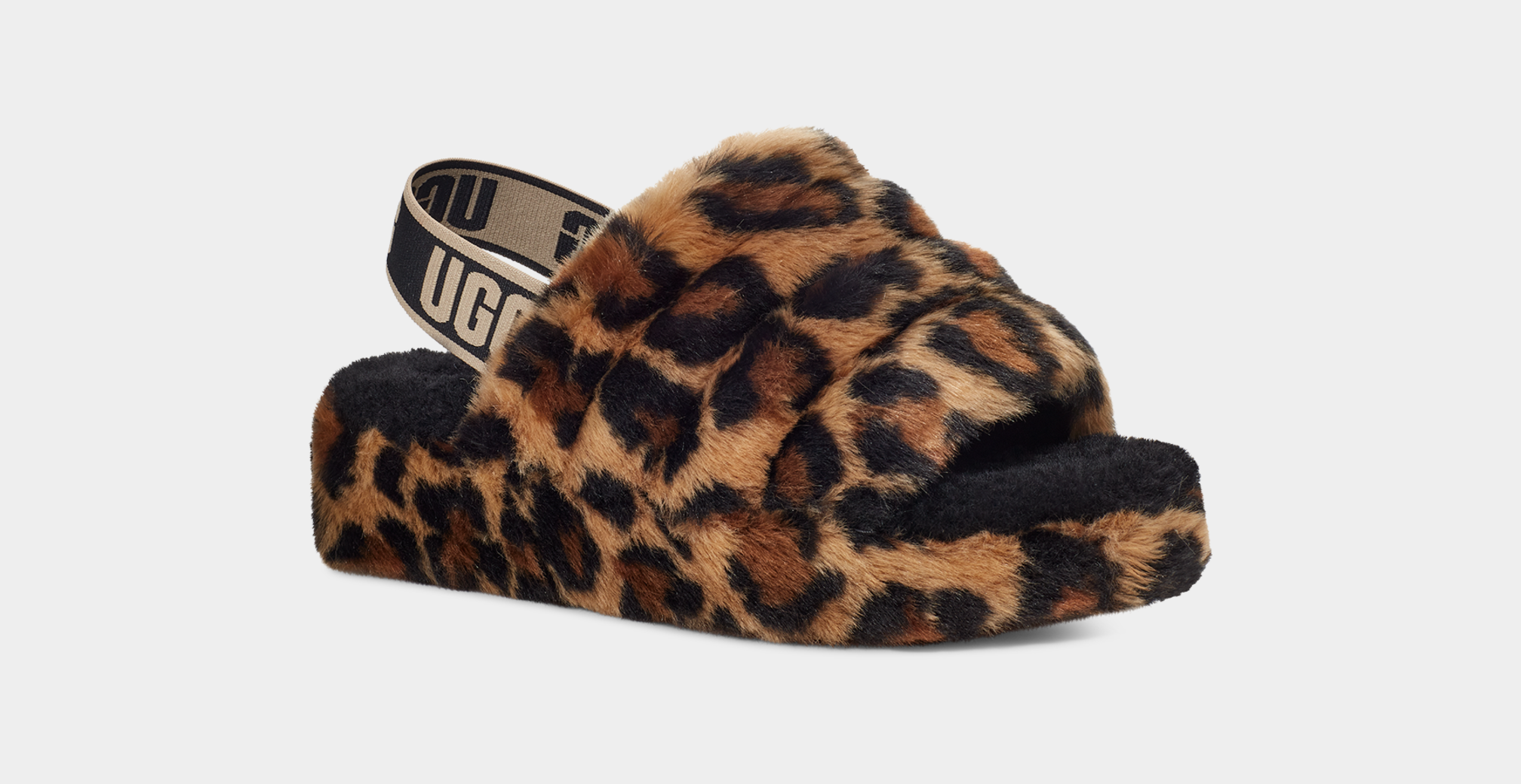 Animal print top ugg slippers