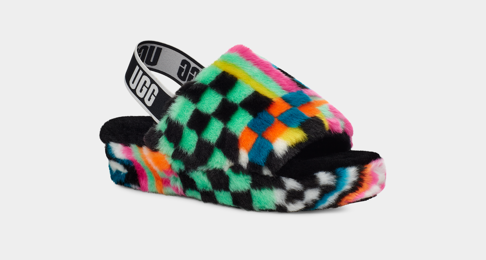 Fluff Yeah Slide Checks Sandal UGG