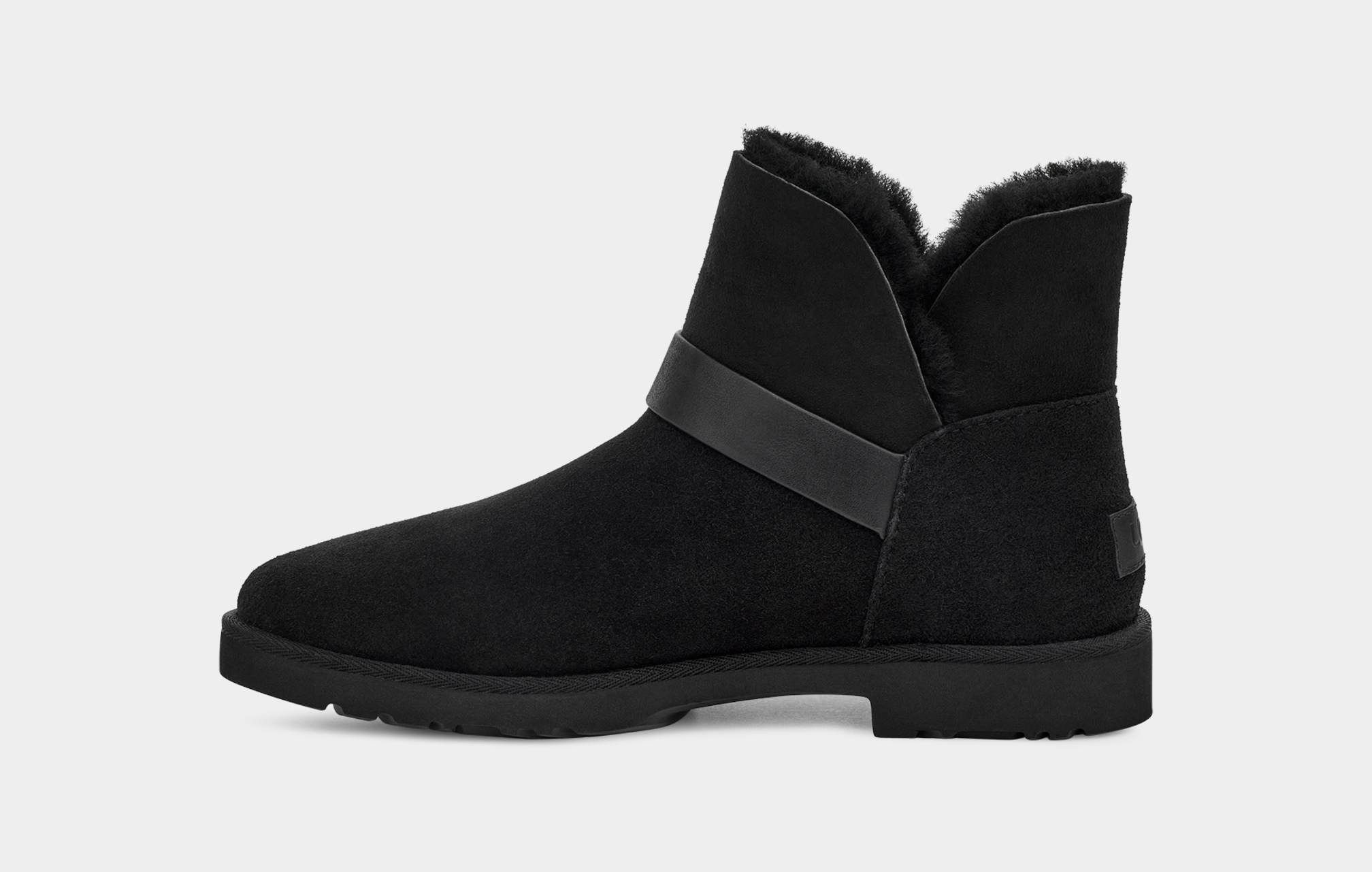 Black uggs with buckle best sale