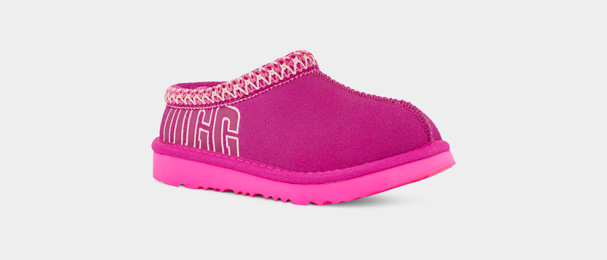 Pink blue and white ugg slippers clearance