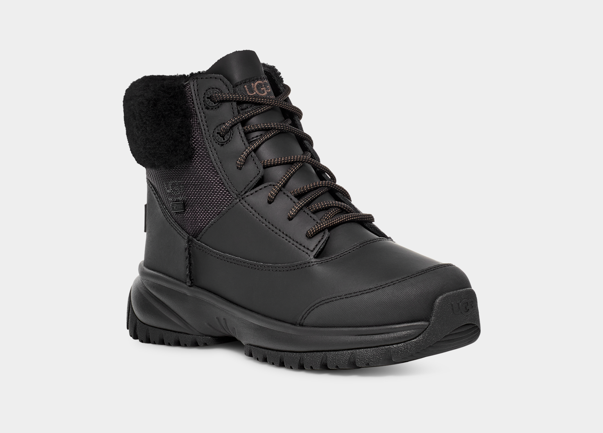 Ugg black combat hotsell boots