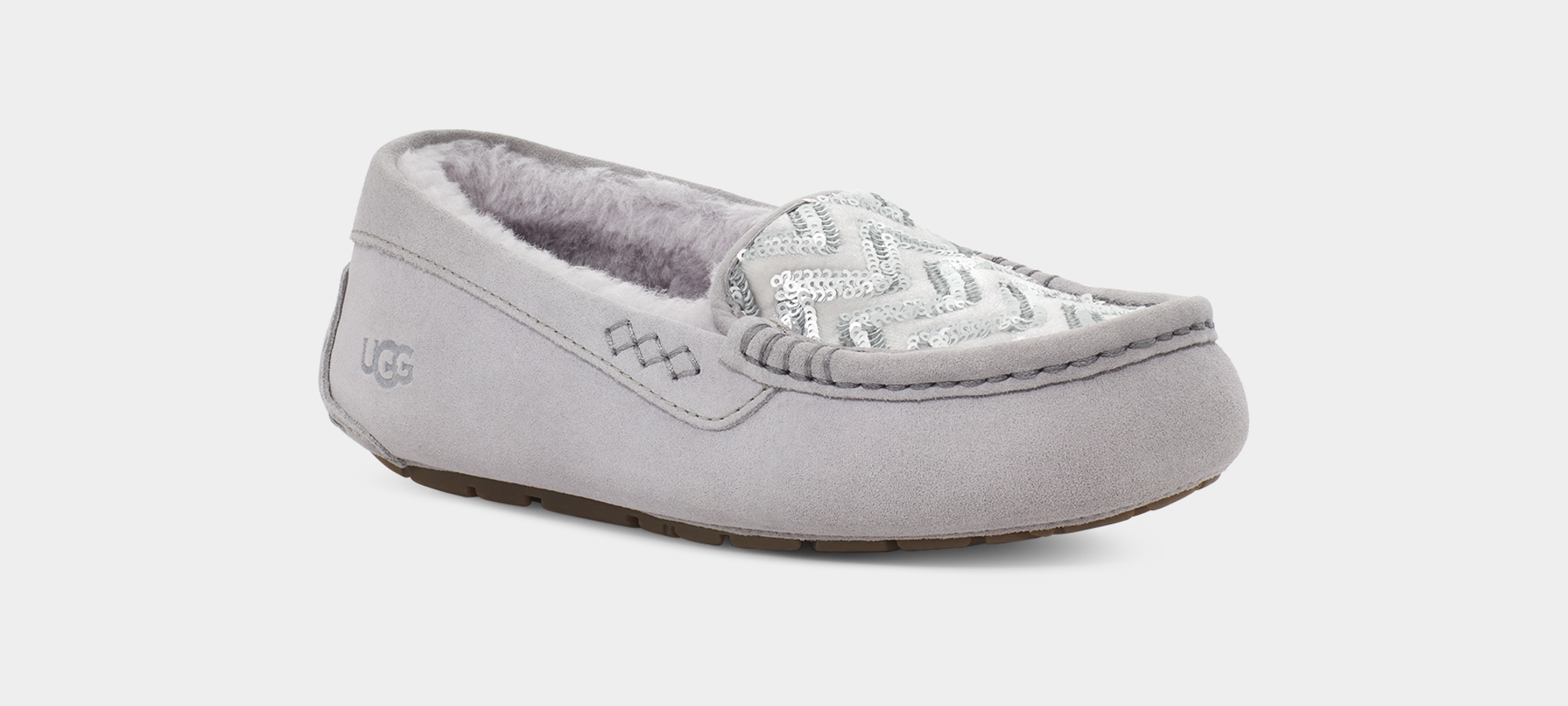 Gray ugg cheap ansley slippers