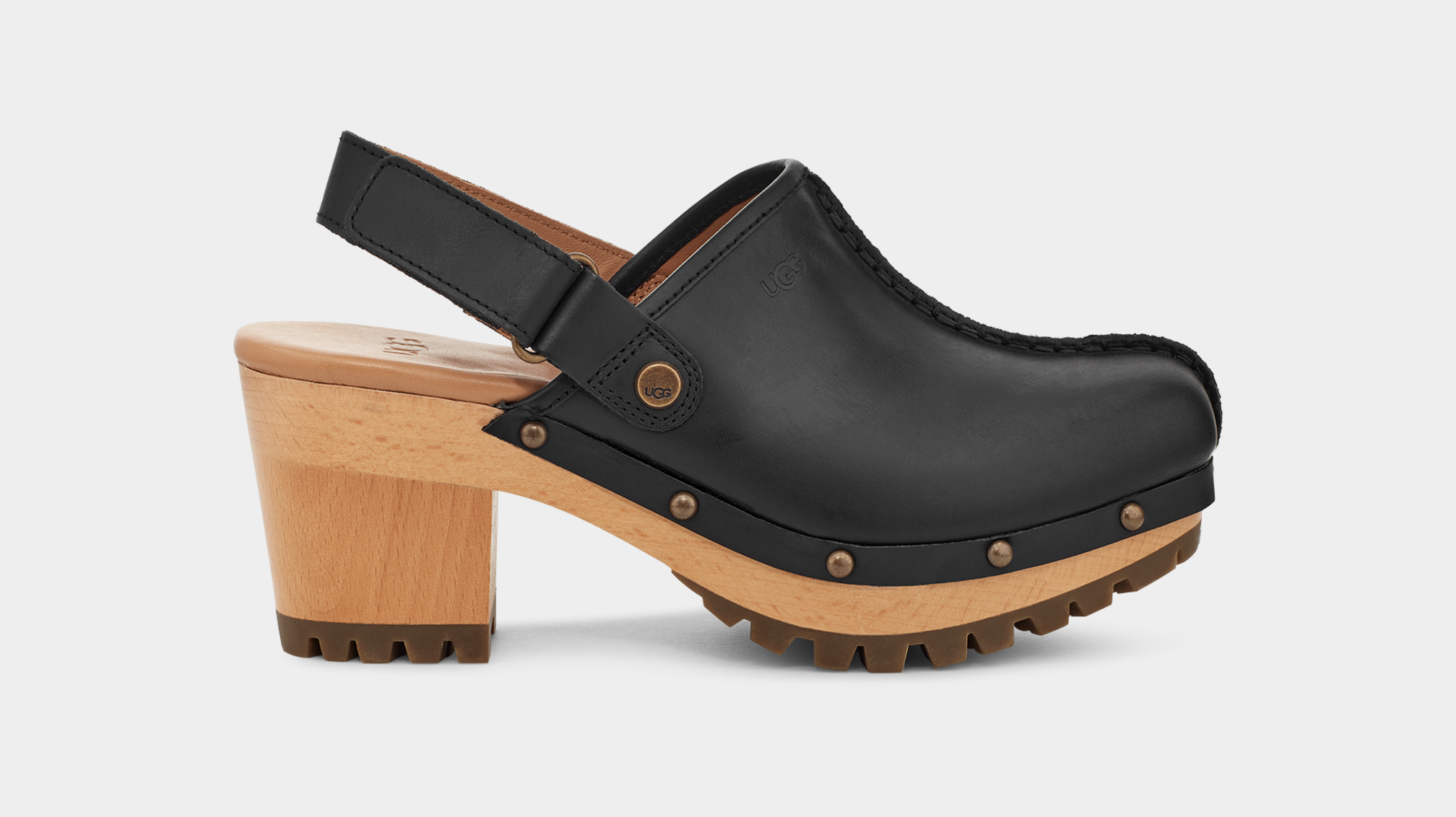 Ugg top leather clogs