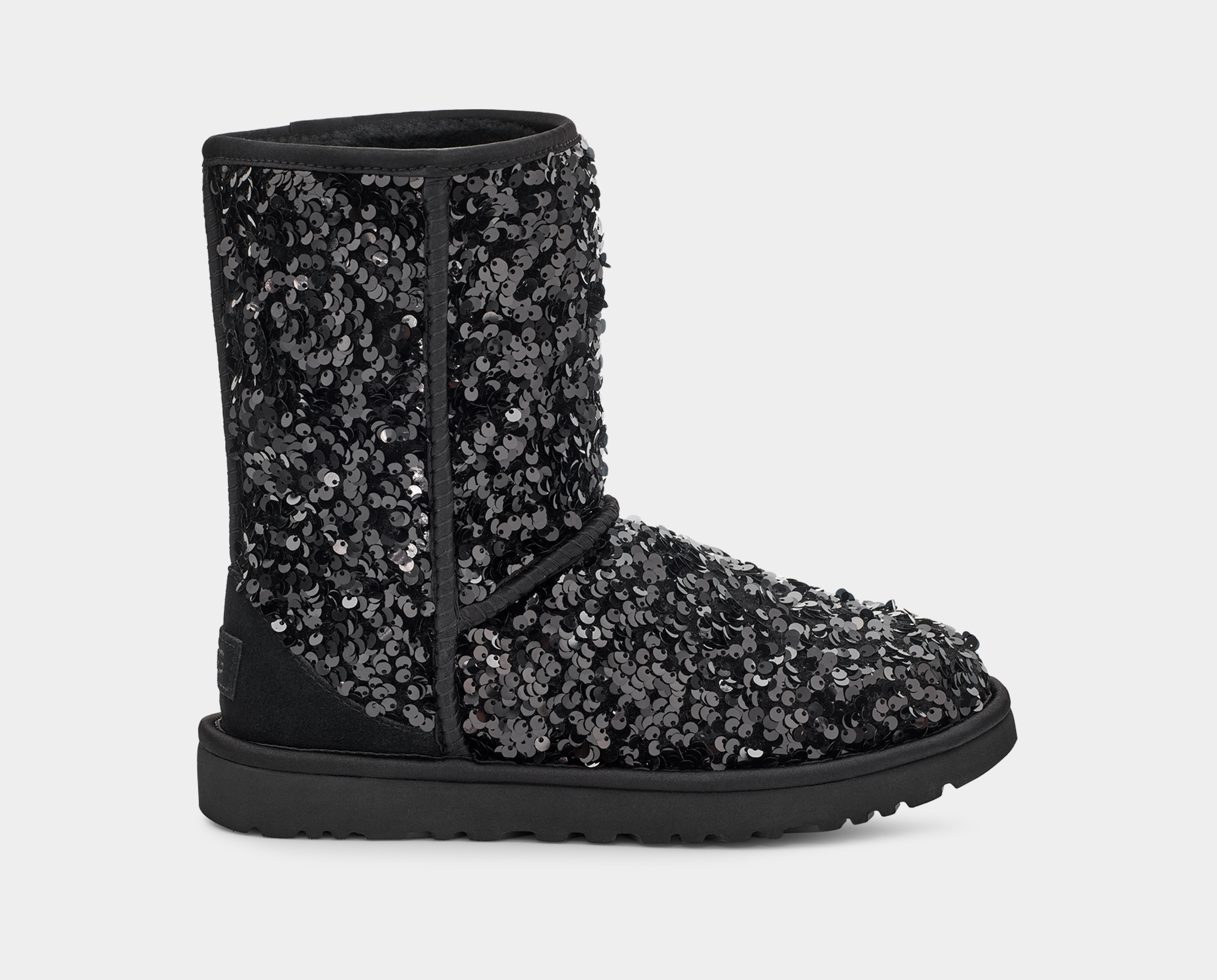 Classic Short Chunky Sequin Boot