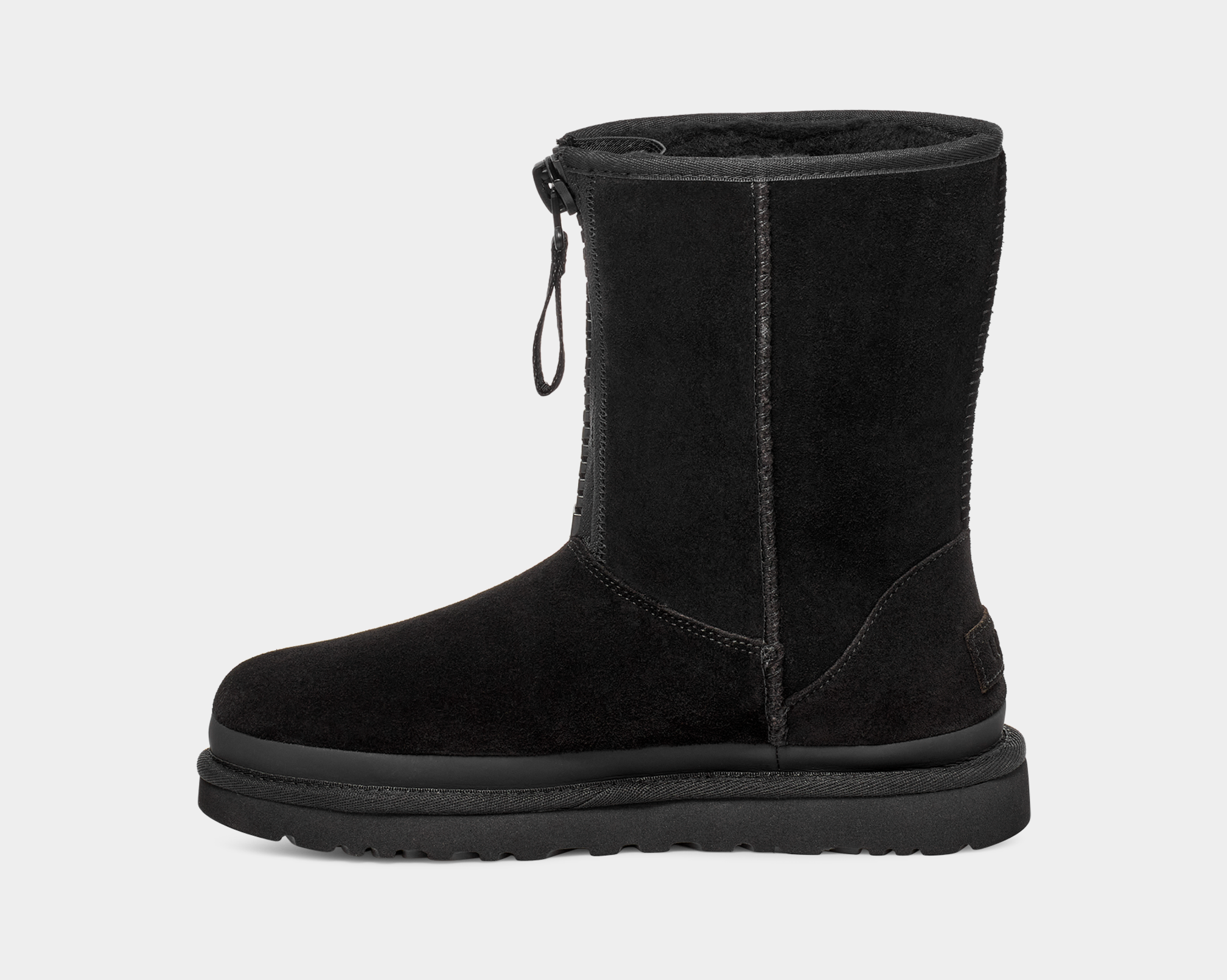 Women s Classic Short Zipper Tape Logo Boot UGG