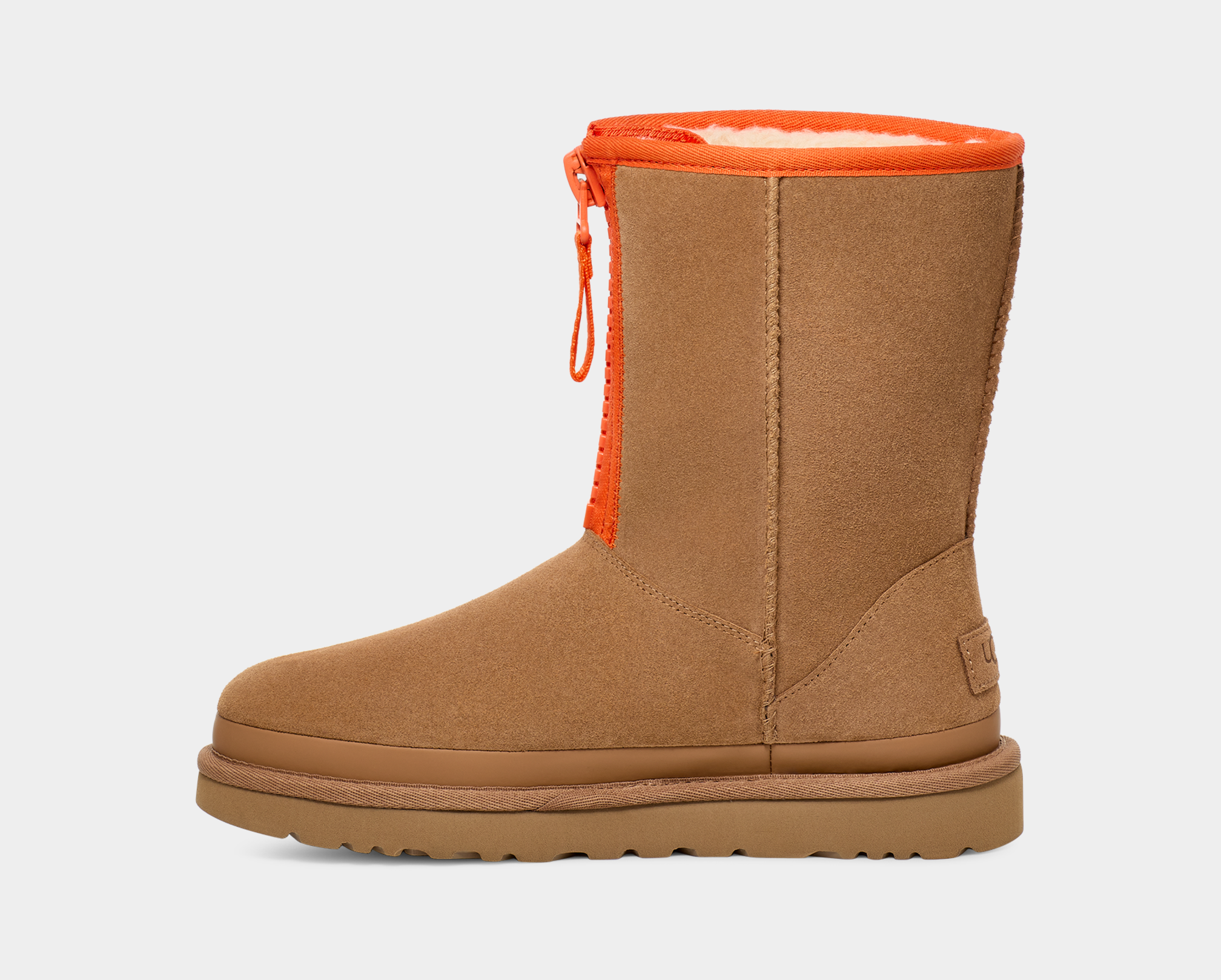 Women s Classic Short Zipper Tape Logo Boot UGG