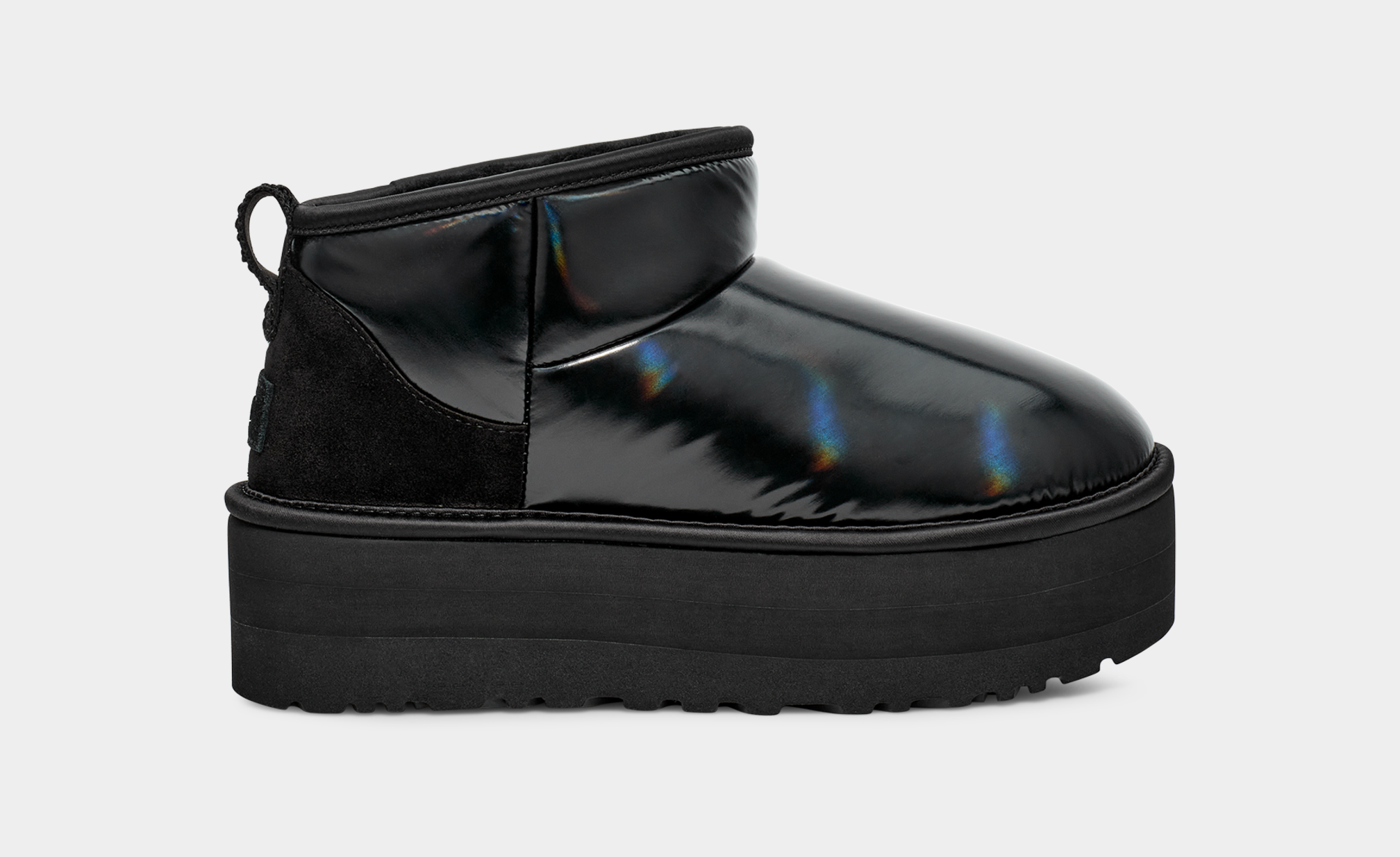 Black shiny uggs best sale