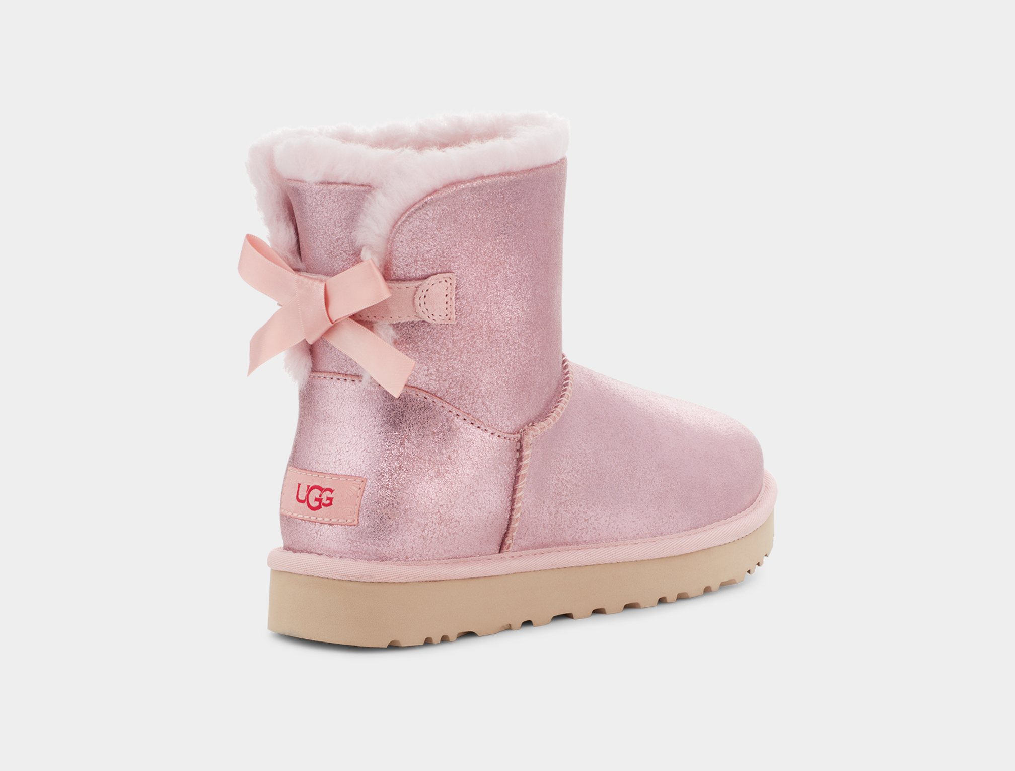 Pink top shiny uggs