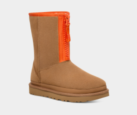 Women s Classic Short Zipper Tape Logo Boot UGG
