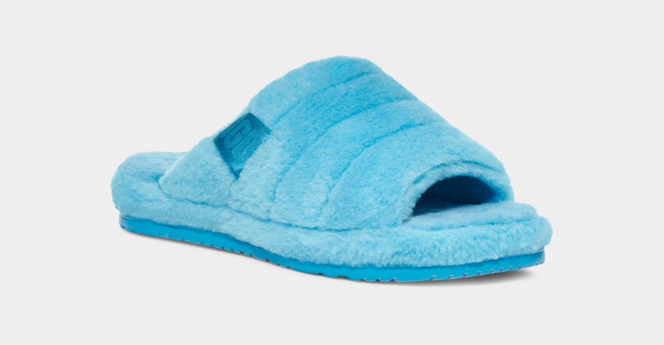 Neon blue online ugg slippers