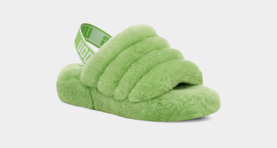 Ugg fluff yeah slide neon blue hot sale