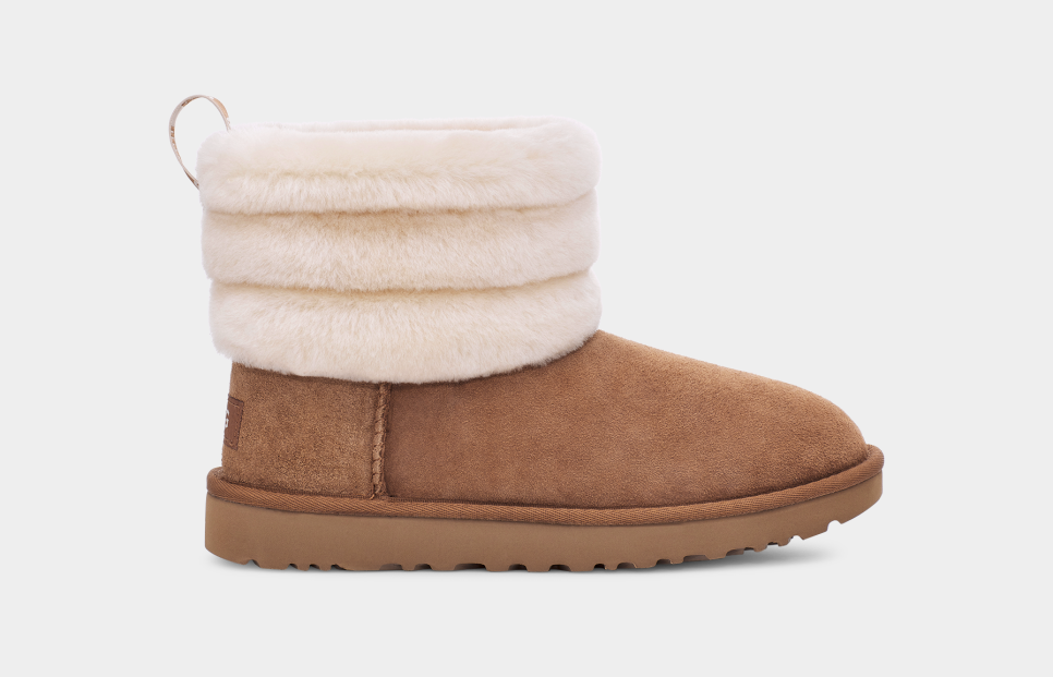 Classic mini fluff quilted online boot peach