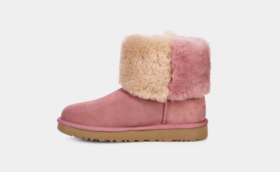 Pink mini sale fluff ugg boots