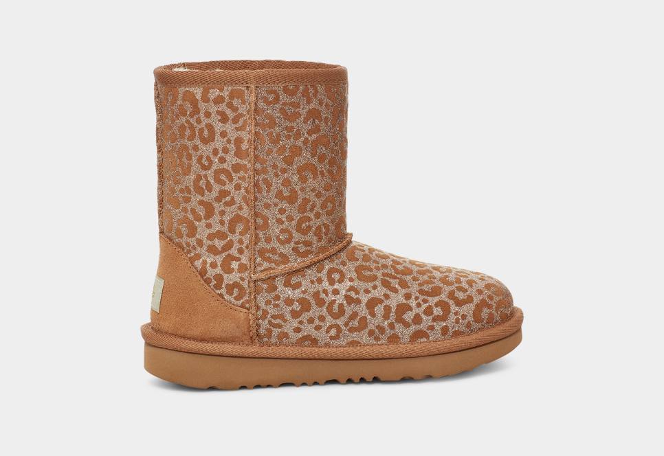 Classic II Glitter Leopard Kids Boot UGG
