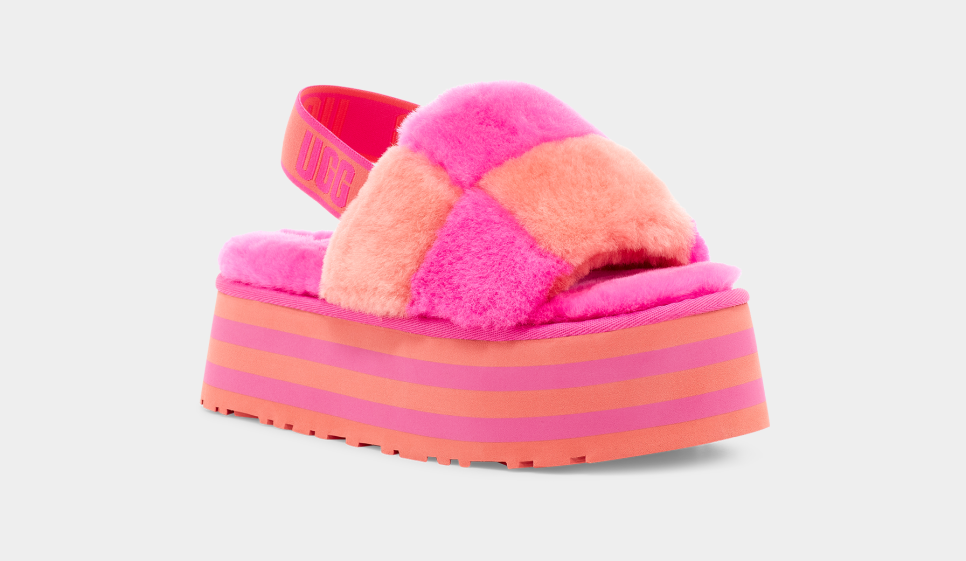 Ugg women's disco checker slide stores on sale