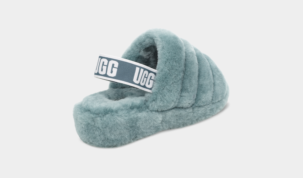 Light blue hot sale ugg slides