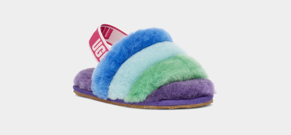 Rainbow top ugg slippers