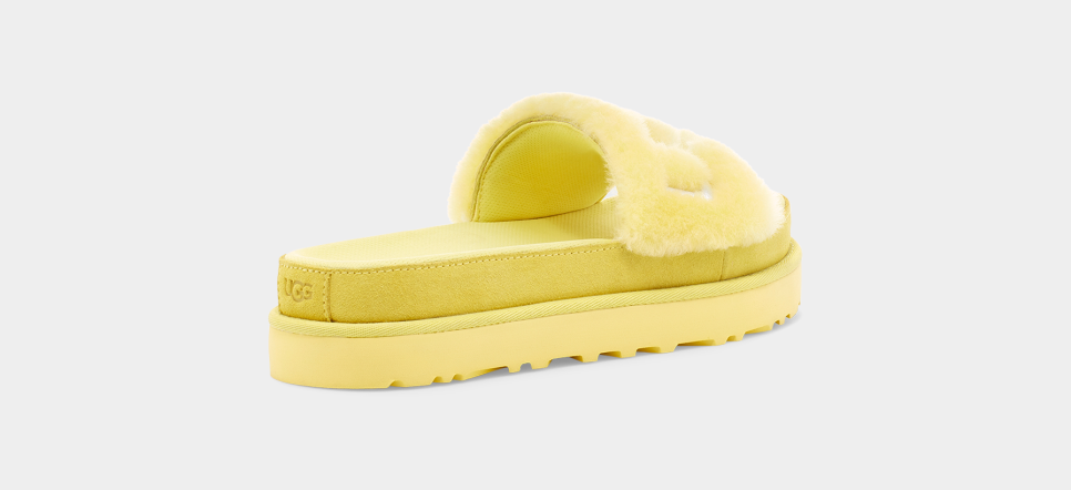 Ugg laton fur slide discount yellow