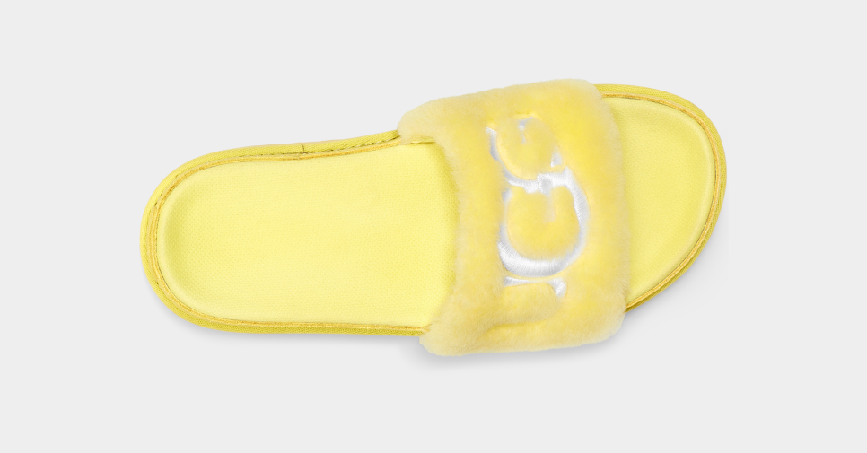 Laton fur slide shop yellow
