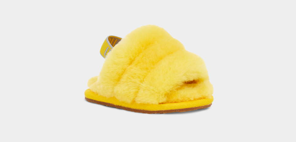 Baby ugg fluff shop yeah slide yellow