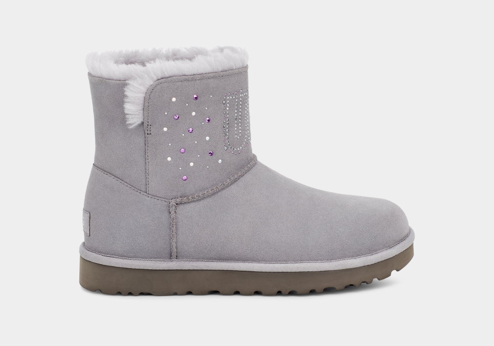 Ugg mini shop studded bling grey