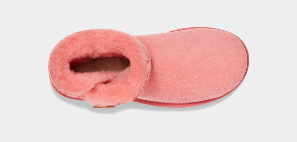 Peach mini fluff uggs clearance