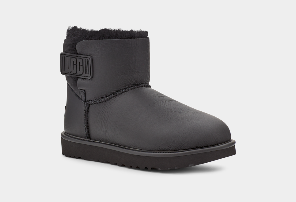 Ugg classic mini double zip leather shop ankle boots