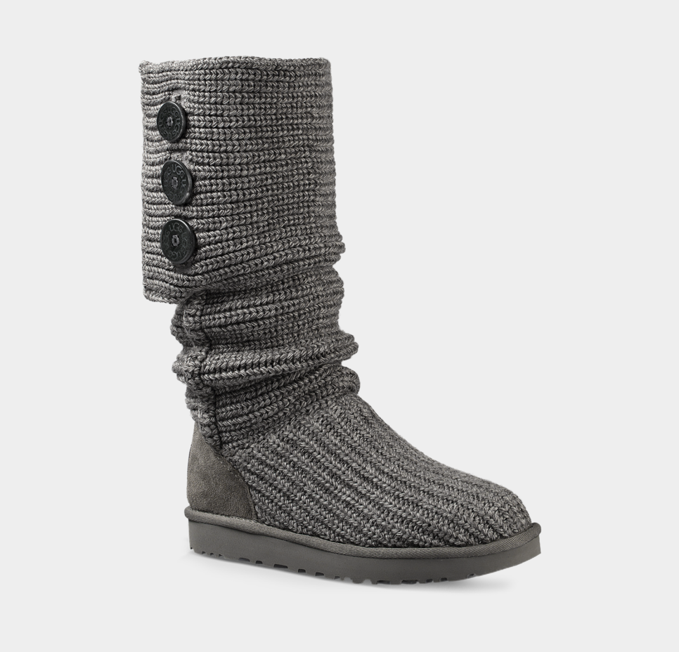 Ugg womens classic cardy boots grey best sale