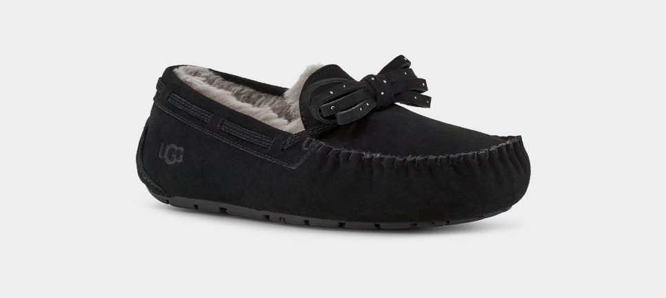 ugg dakota bow slipper black