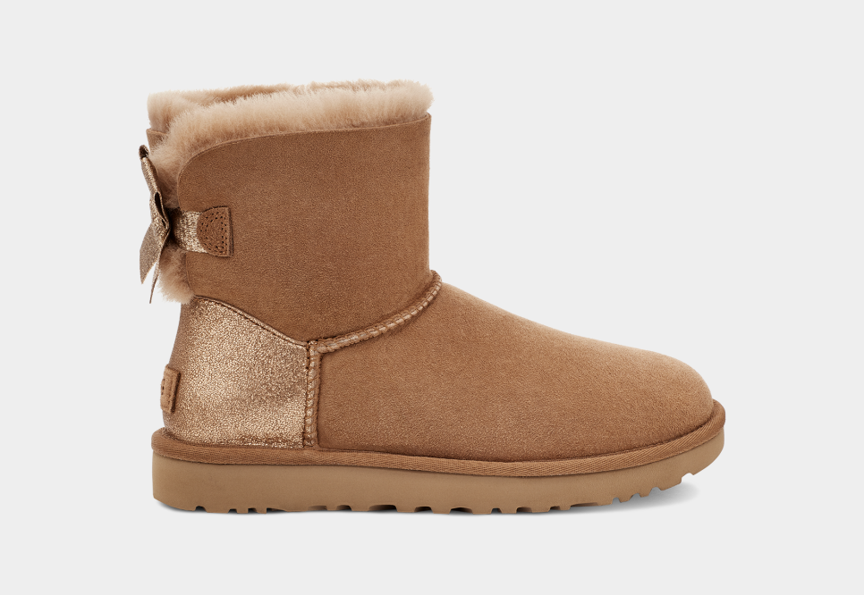 Ugg mini bailey bow gold sale