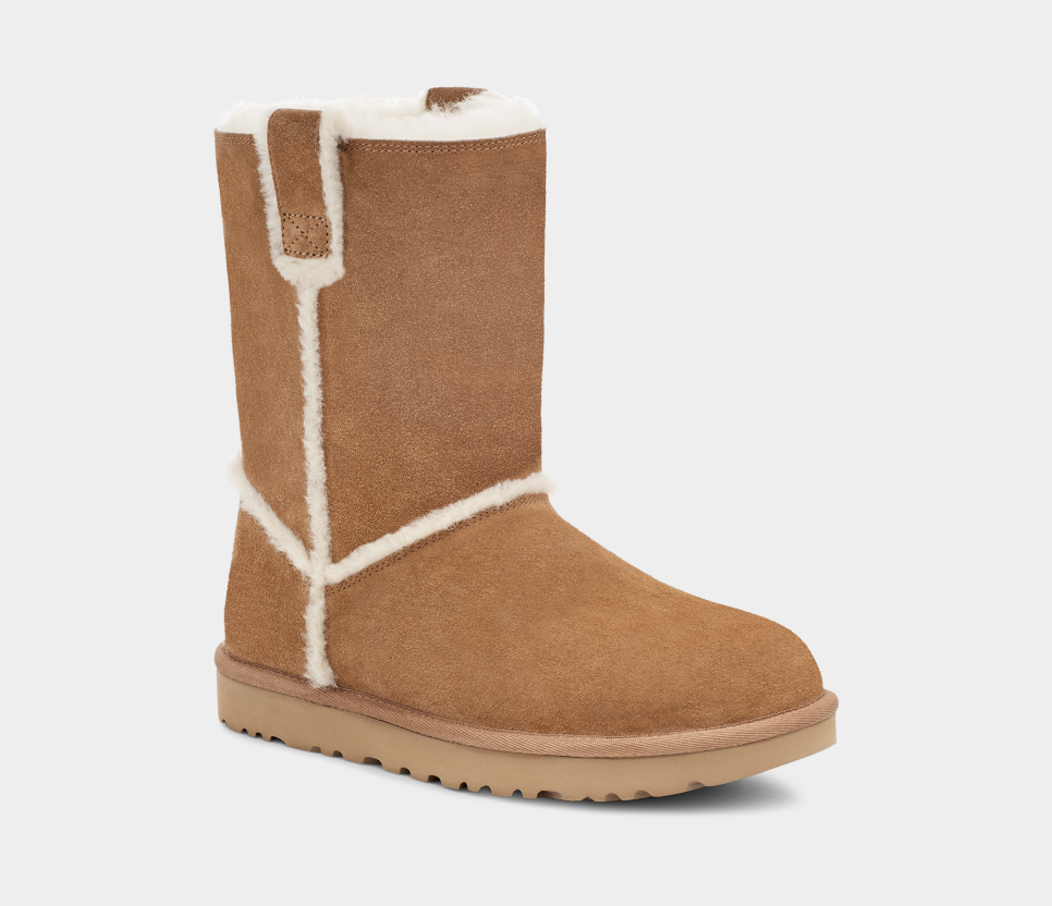 Classic short spill seam genuine shearling boot online