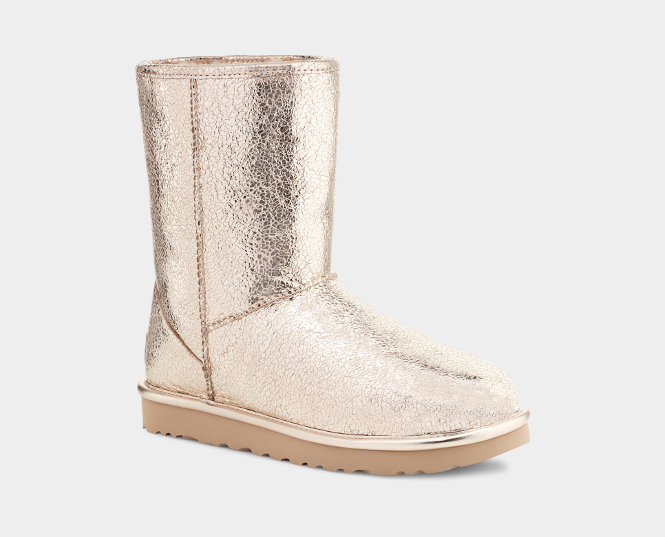 Ugg boots silver metallic deals