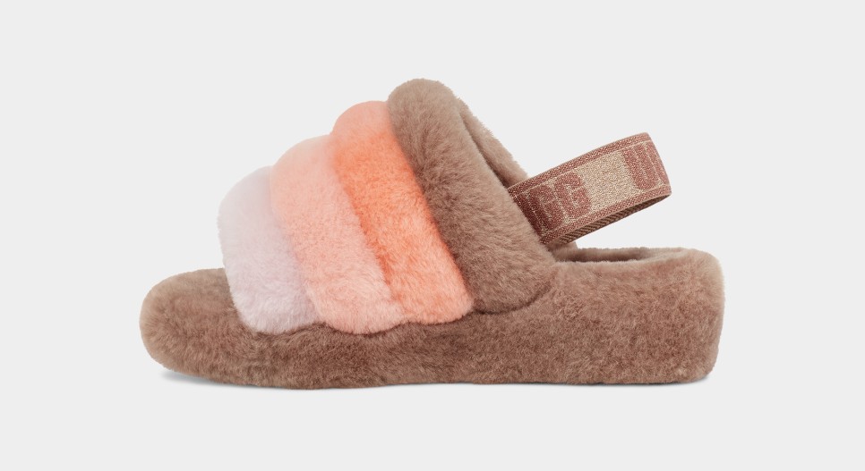 Pink multi ugg slippers deals