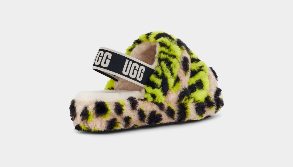Ugg fluff yeah slide online white leopard