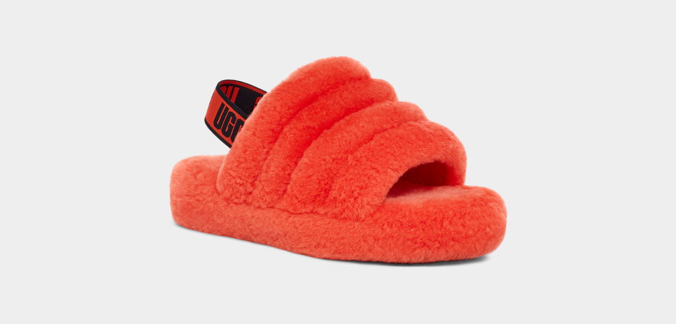 Ugg red fluff yeah best sale slide
