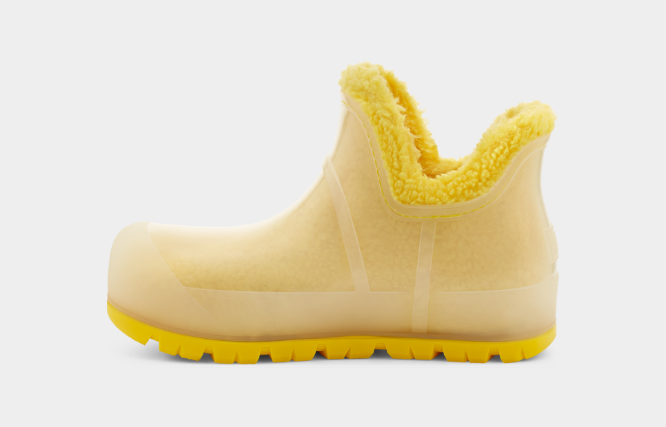 Yellow ugg top rain boots