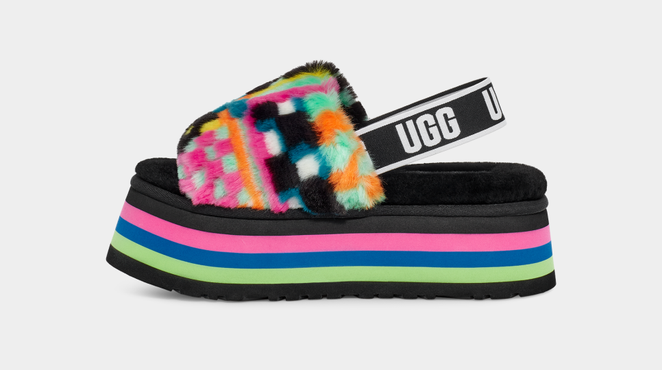Ugg checker discount disco slides