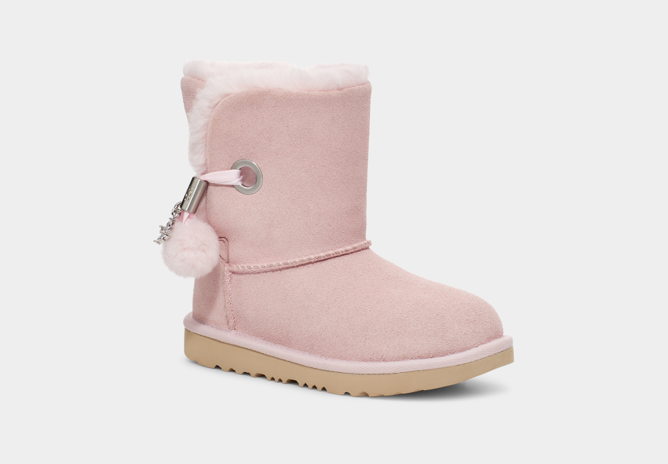 Pink ugg boots with pom poms new arrivals