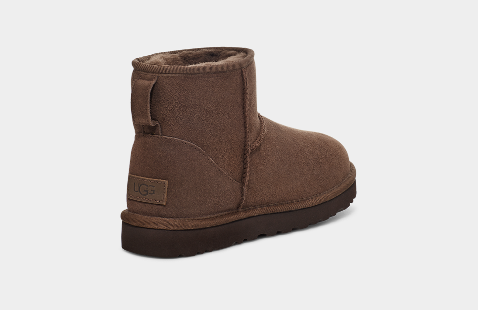 Brown mini ugg boots best sale
