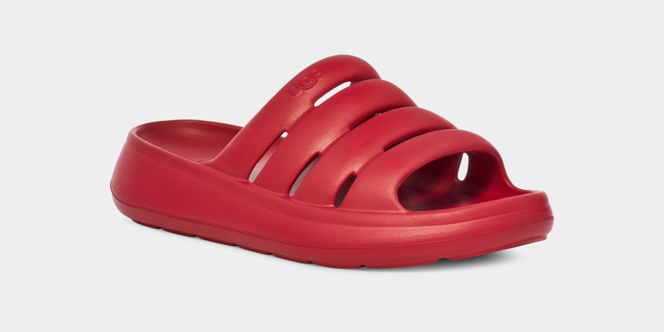 Red top uggs sandals