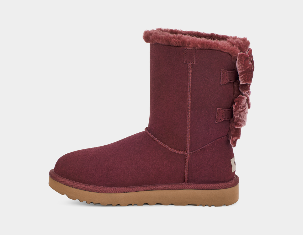 Red shop velvet uggs