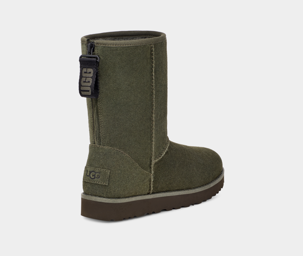 Ugg classic short top zip bootie grey