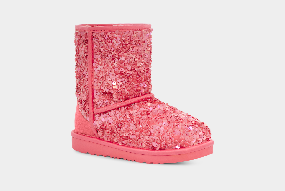 Pink top shiny uggs